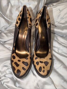 Matisse Leopard Print Pointed Pumps - Brown/Tan